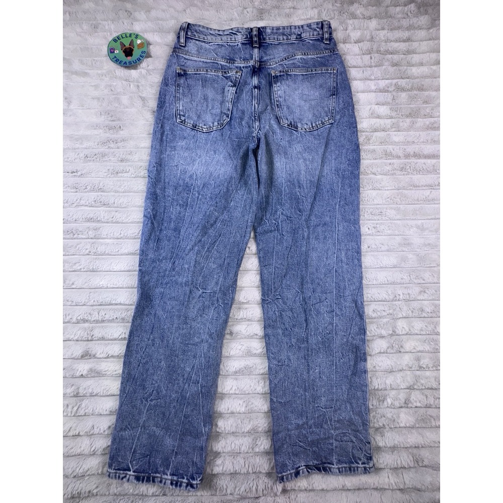 We The  Free‎ People Sz 30 Dakota Straight Wide Leg Ankle Jeans High Rise 30x27 - Picture 3 of 13